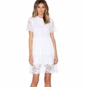 NEW Kendall & Kylie White Lace Midi Dress